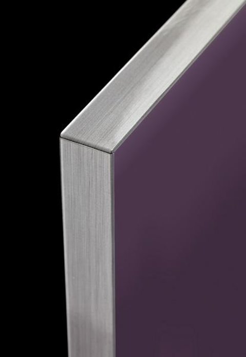 ZURFIZ MATT AUBERGINE BRUSHED STEEL EDGE