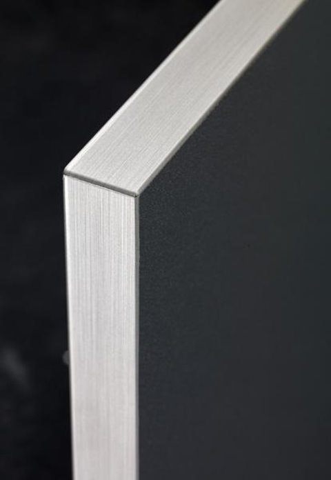 ZURFIZ METALLIC ANTHRACITE BRUSHED STEEL EDGE