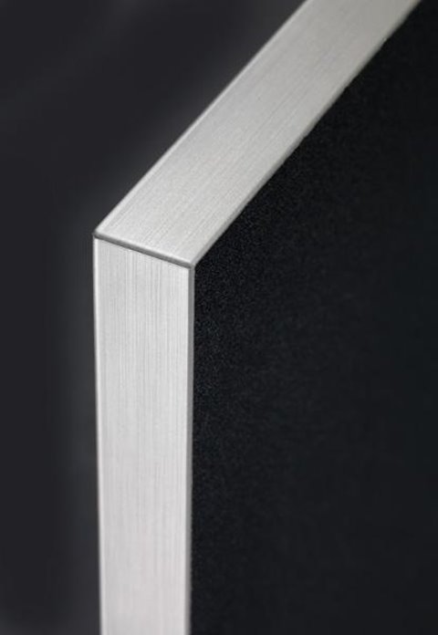 ZURFIZ METALLIC BLACK BRUSHED STEEL EDGE