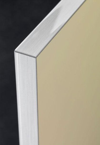 ZURFIZ METALLIC CHAMPAGNE BRUSHED STEEL EDGE