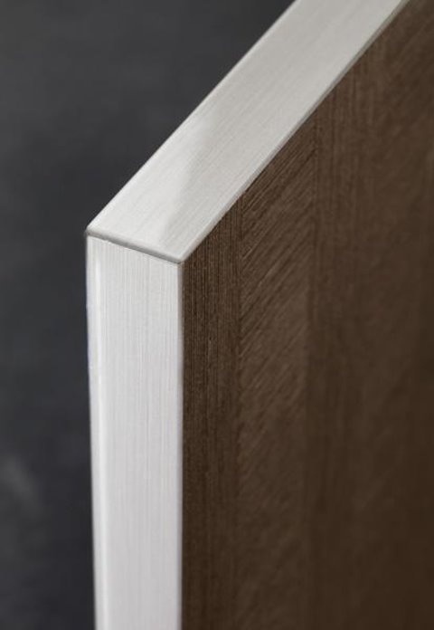 ZURFIZ RICH RAFFIA BRUSHED STEEL EDGE