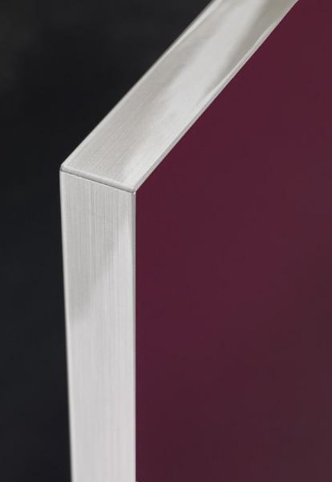 ZURFIZ ULTRAGLOSS PLUM BRUSHED STEEL EDGE